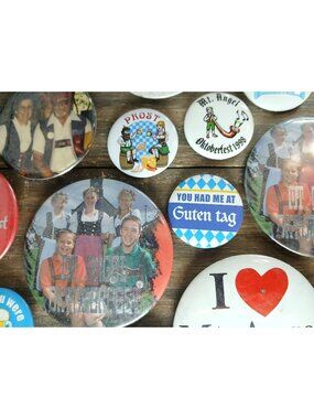 Oktoberfest Celebration Pin Lot Various Vintage Modern Mt. Angel Folk Gear